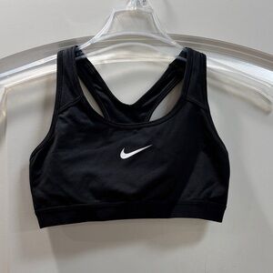 Nike Black Racerback Logo Sports Bra